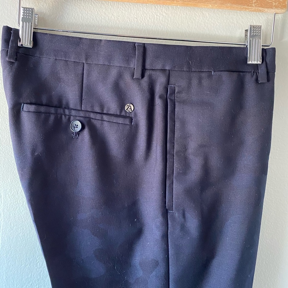 Zara navy camo dress pants